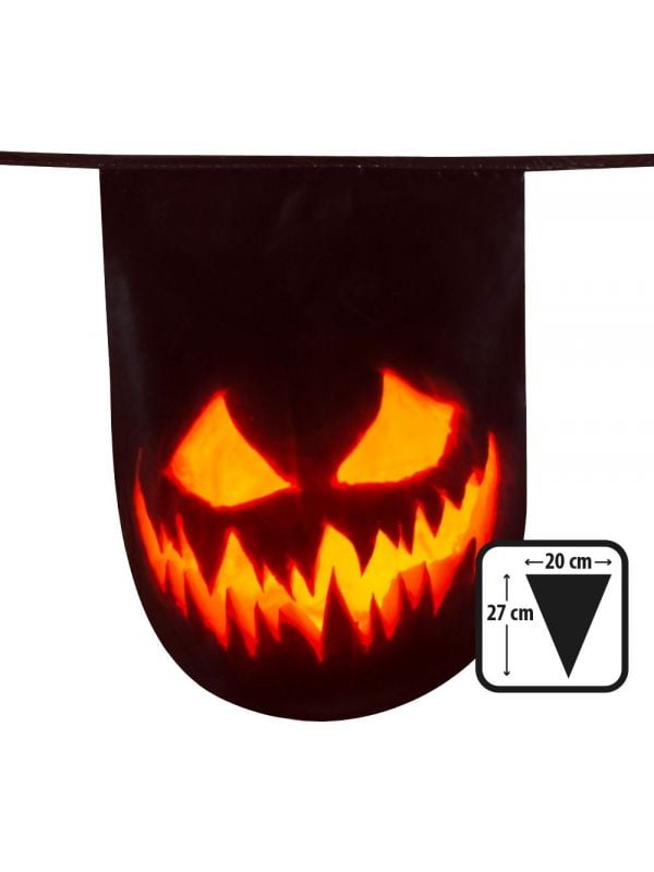 Creepy pumpkin halloween thema vlaggenlijn