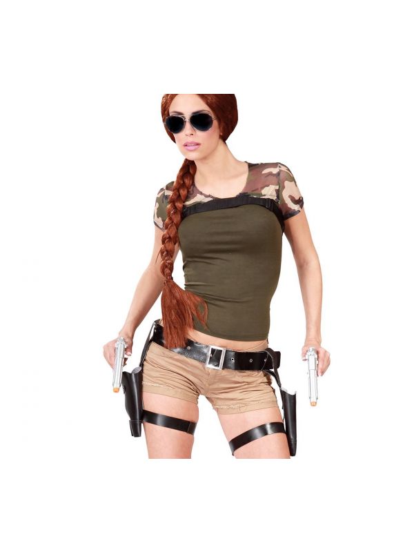 Dubbele Lara Croft holster met pistolen