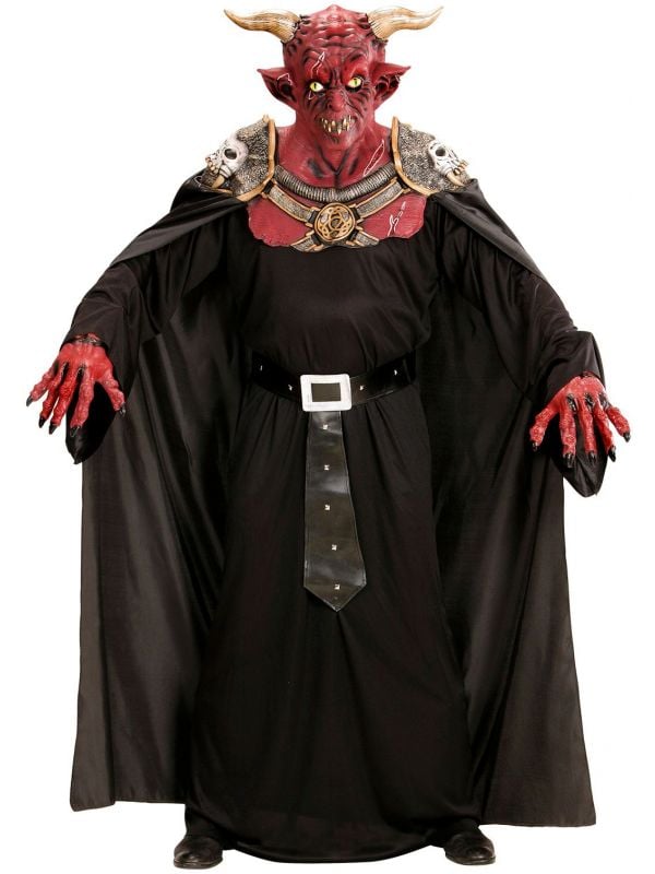Duivelse krijger masker met cape One-size-volwassenen