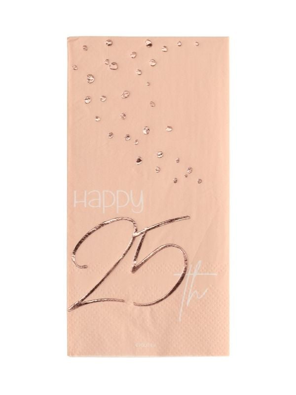 Elegant lush blush 25 jaar servetten 10 stuks