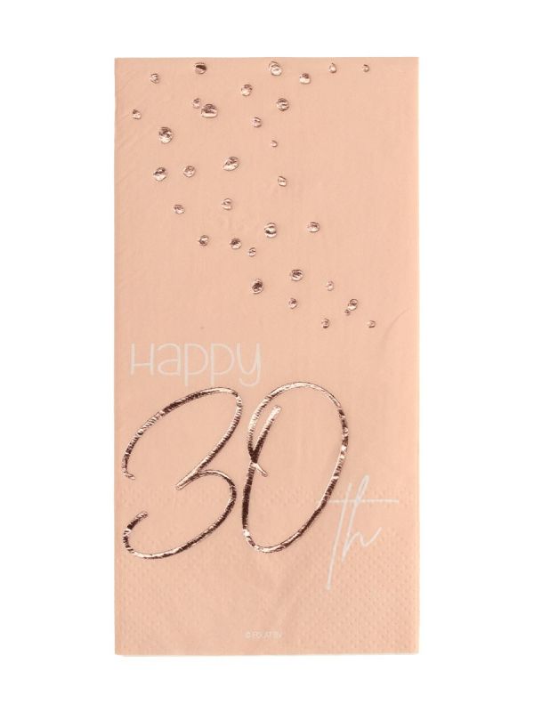 Elegant lush blush 30 jaar servetten 10 stuks