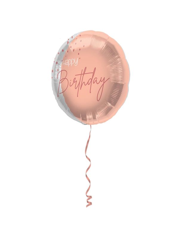 Elegante lush blush happy birthday folieballon