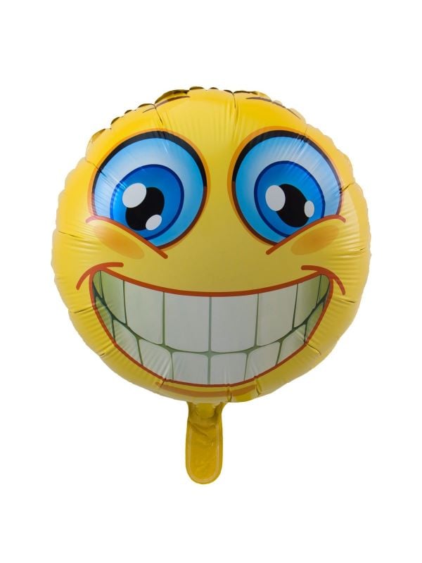 Emoticon blij lachen folieballon