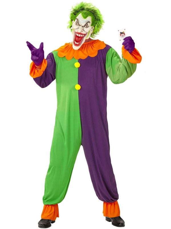 Enge clown kostuum