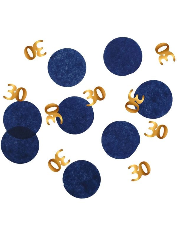 Feest confetti elegant true blue 30 jaar