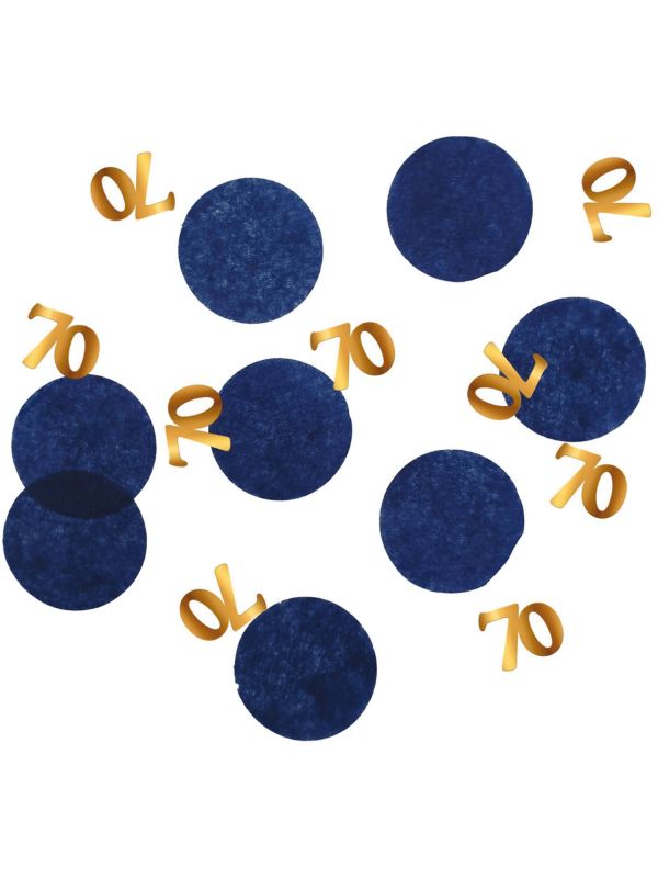 Feest confetti elegant true blue 70 jaar