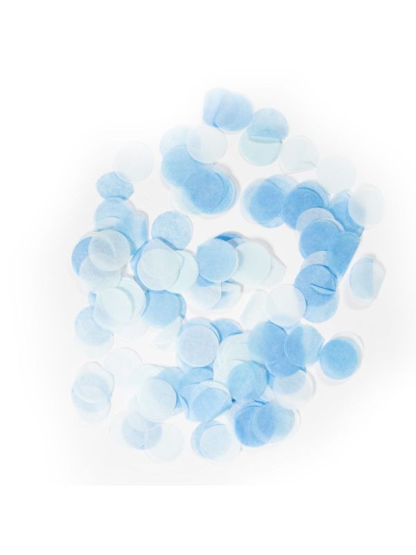 Feest confetti groot 14 gram baby blauw