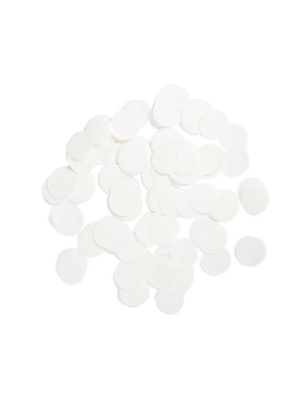 Feest confetti groot 14 gram wit