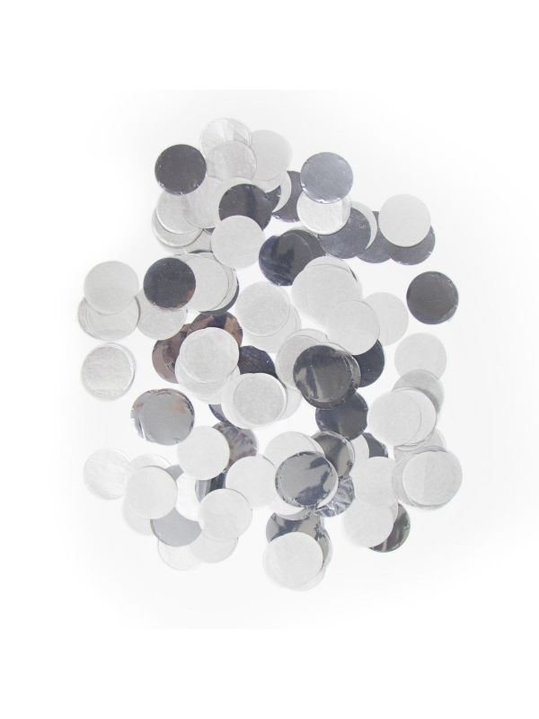 Feest confetti groot 14 gram zilver