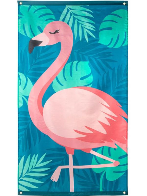 Flamingo thema party vlag