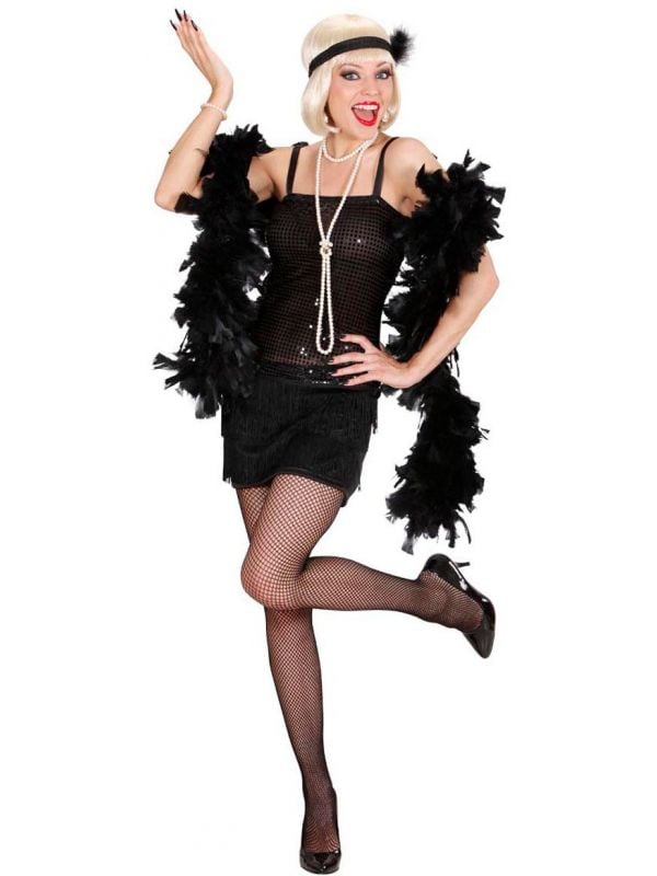 Flapper jurk zwart roaring jaren 20