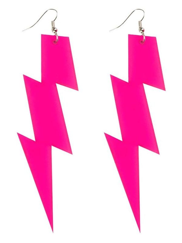 Flash neon roze oorbellen