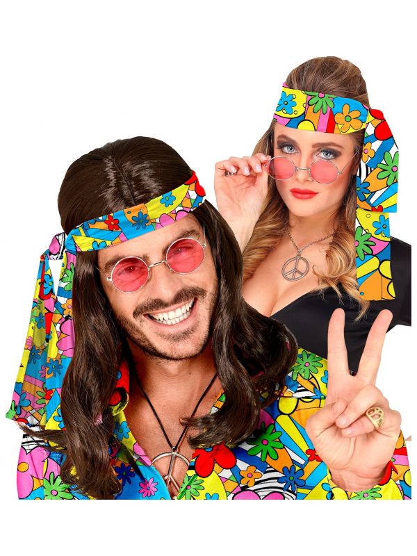 Flower power hippie hoofdband