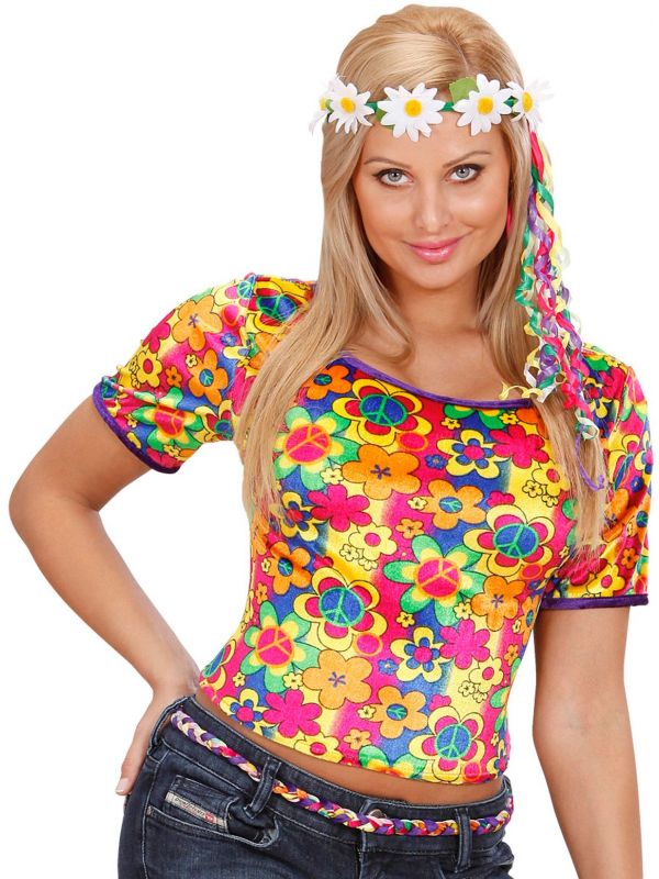 Fluwelen hippie t-shirt