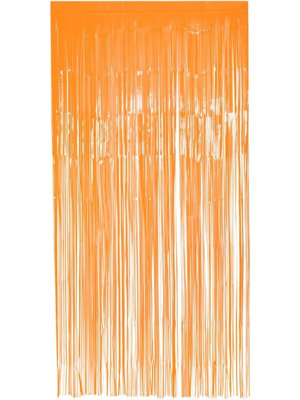 Folie gordijn neon oranje