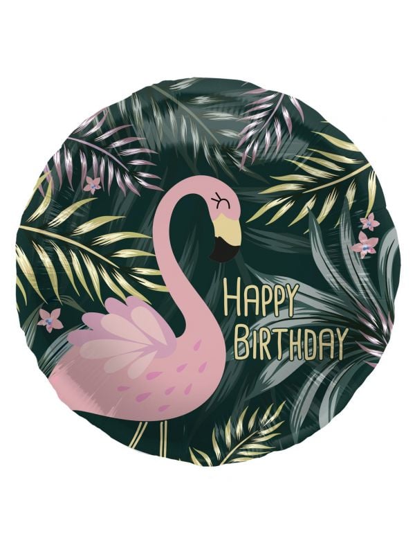 Folieballon Tropische flamingo verjaardag