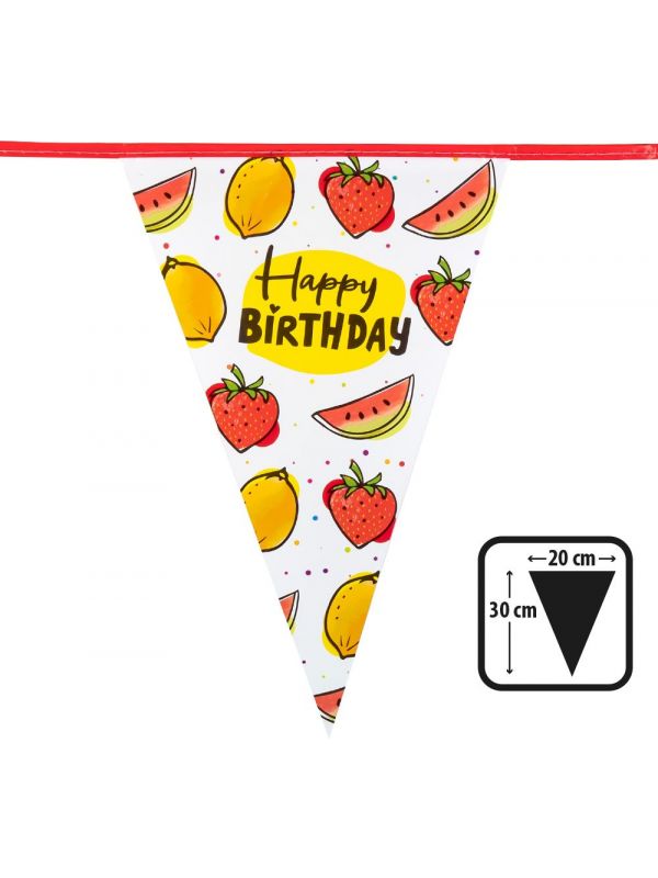 Fruit vlaggenlijn happy Birthday