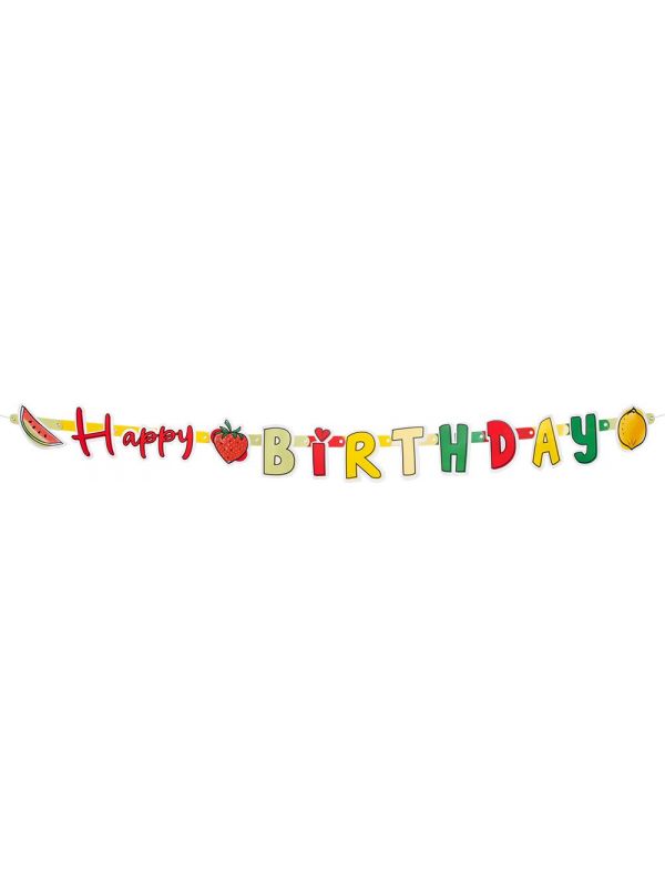 Fruit vlaggenlijn happy Birthday karton