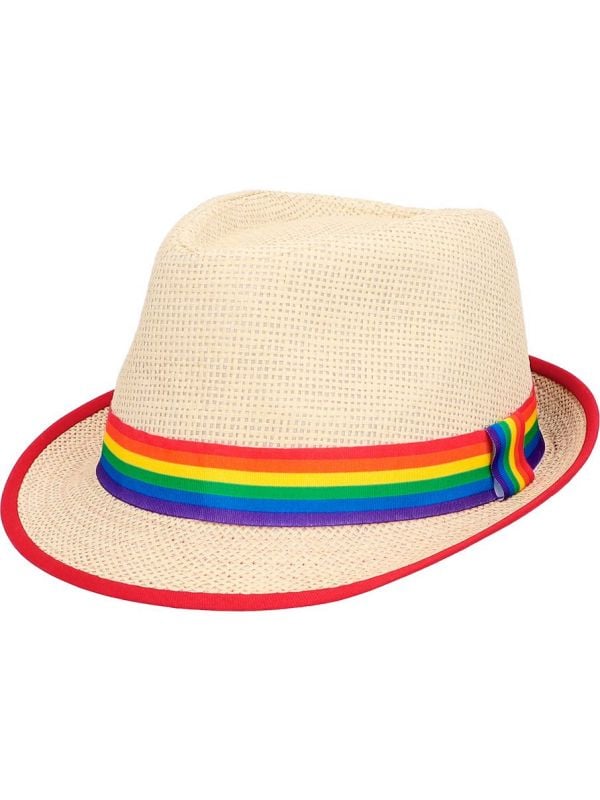 Gay pride stro fedora hoed