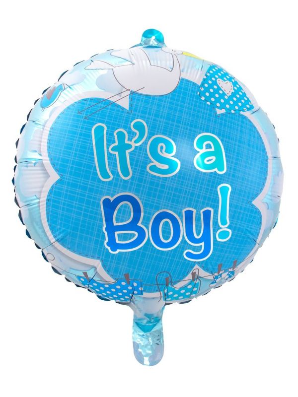 Geboorte jongen babyshower folieballon