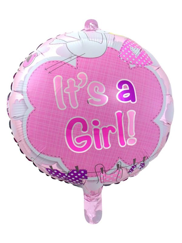 Geboorte meisje babyshower folieballon