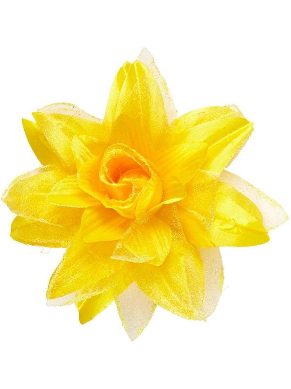 Gele bloem haarclip