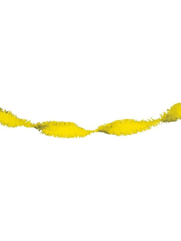 Gele crepe papier slinger 24 meter