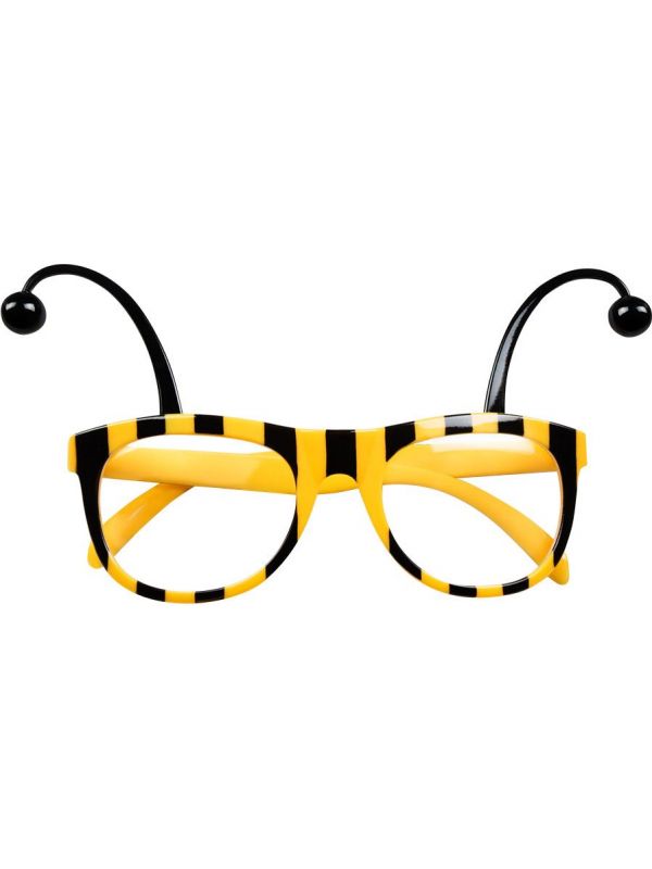 Gele honing bij partybril