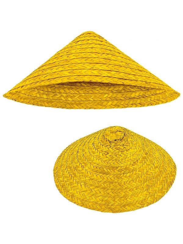 Gele vietkong hoed