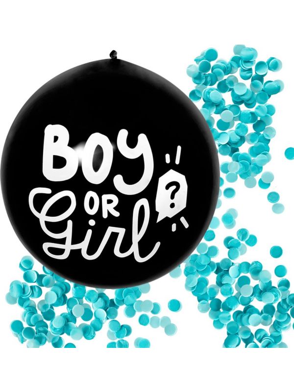 Gender reveal party latex ballon blauwe vulling
