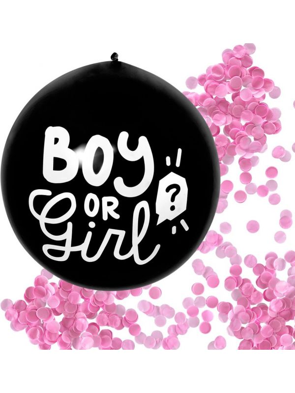 Gender reveal party latex ballon roze vulling