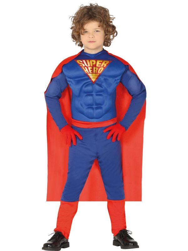 Gespierd superman kostuum jongens