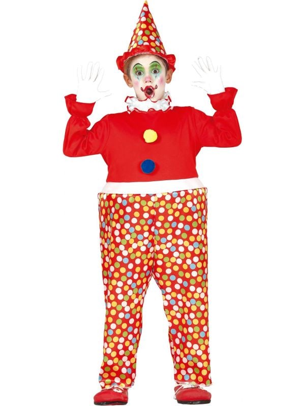 Gestipt clown kostuum