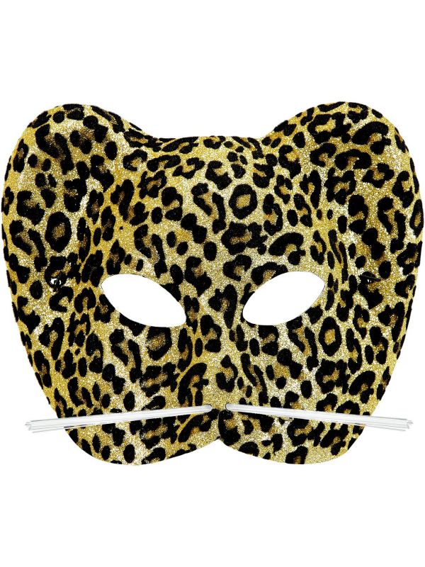 Glitter luipaard oogmasker