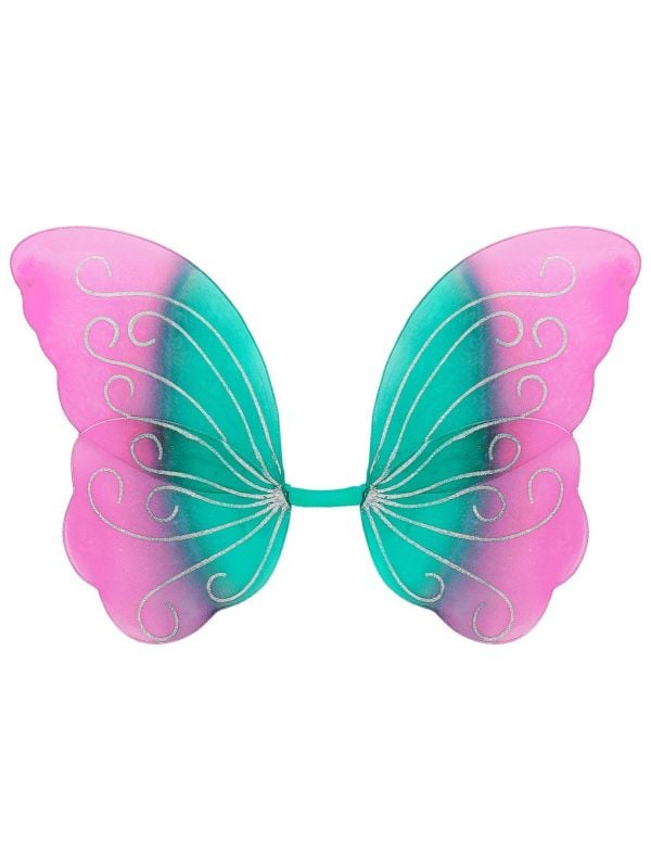 Glitter vlinder vleugels blauw paars