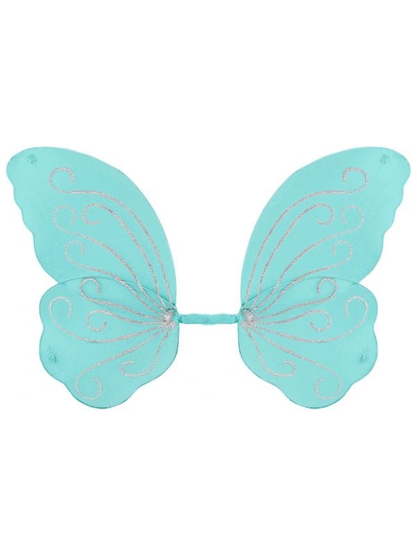 Glitter vlinder vleugels lichtblauw