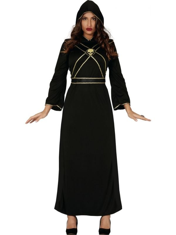 Gotische Halloween jurk zwart