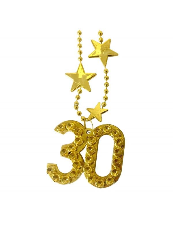 Gouden 30 jaar verjaardag ketting