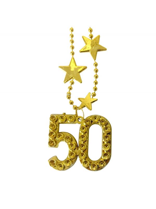 Gouden 50 jaar verjaardag ketting