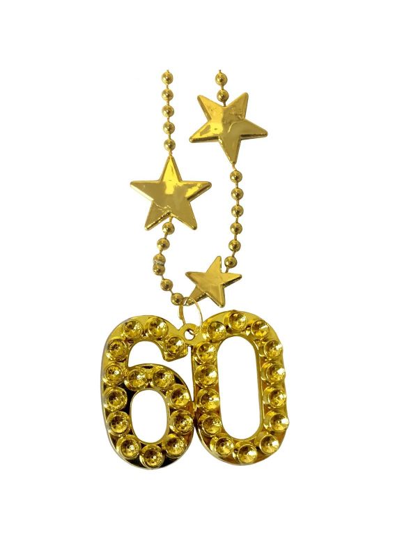 Gouden 60 jaar verjaardag ketting