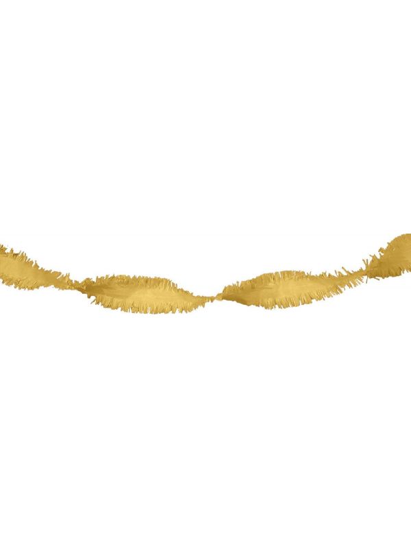Gouden crepe papier slinger 6 meter