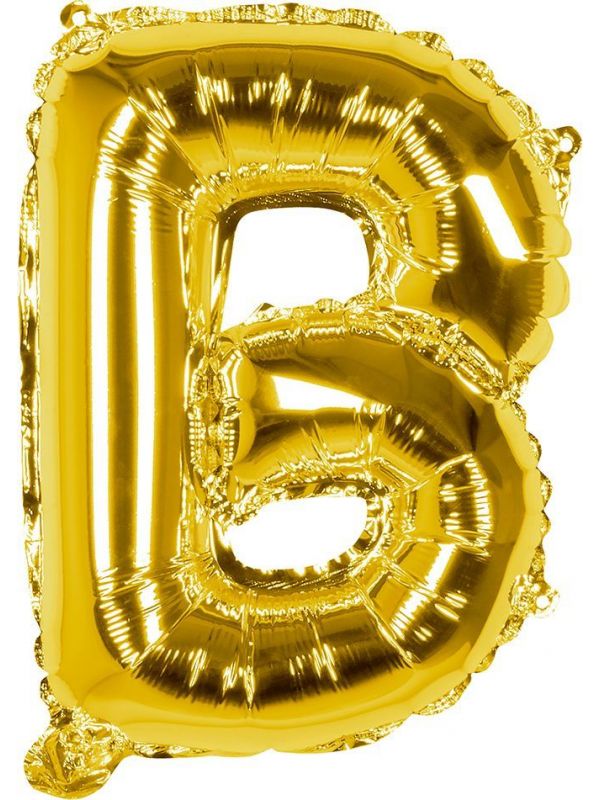 Gouden folieballon letter B