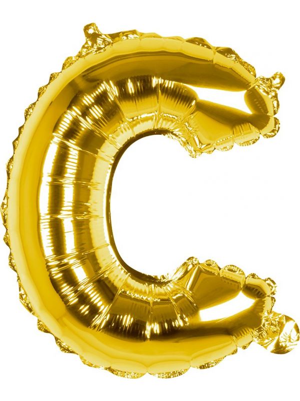 Gouden folieballon letter C