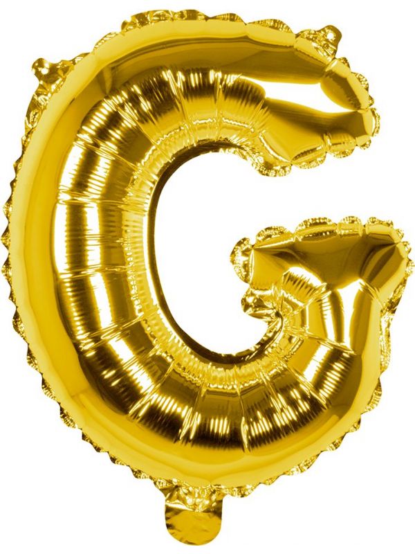 Gouden folieballon letter G