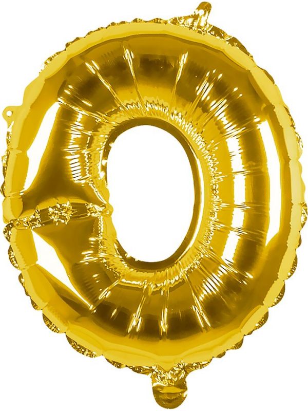 Gouden folieballon letter O