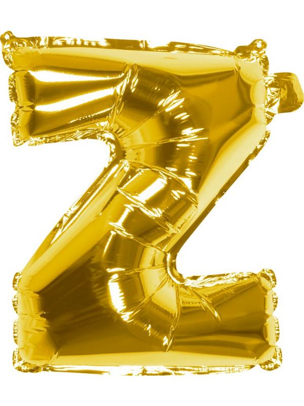 Gouden folieballon letter Z