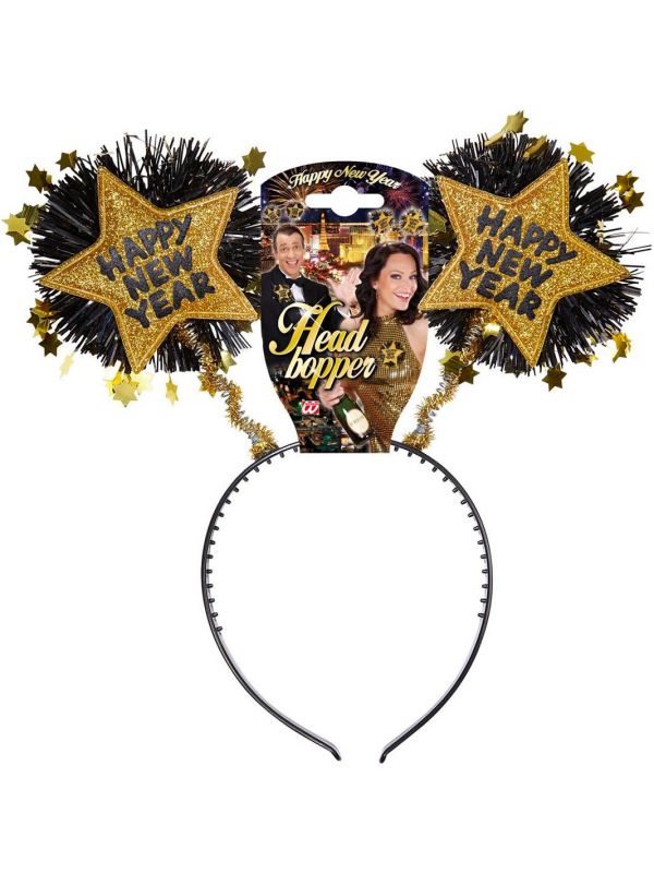 Gouden gelukkig nieuwjaar hoofdband