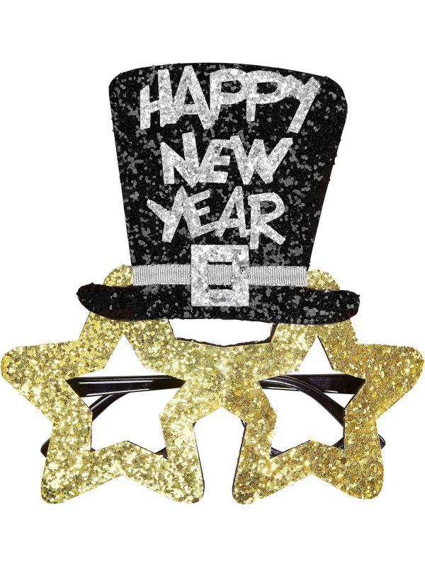 Gouden Happy New Year bril