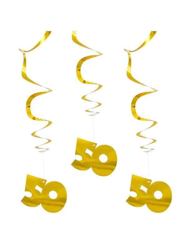 Gouden huwelijk 50 jaar swirl decoratie