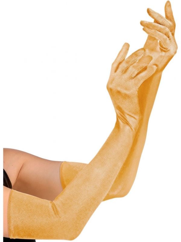 Gouden lange gala handschoenen